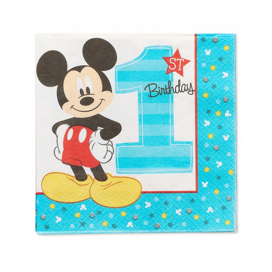 American Greetings Mickey Mouse 1st Birthday Lunch Napkins (16 Count)