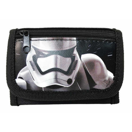 Disney New Star Wars The Force Awaken Storm Tropper Tri Fold Wallet - Black