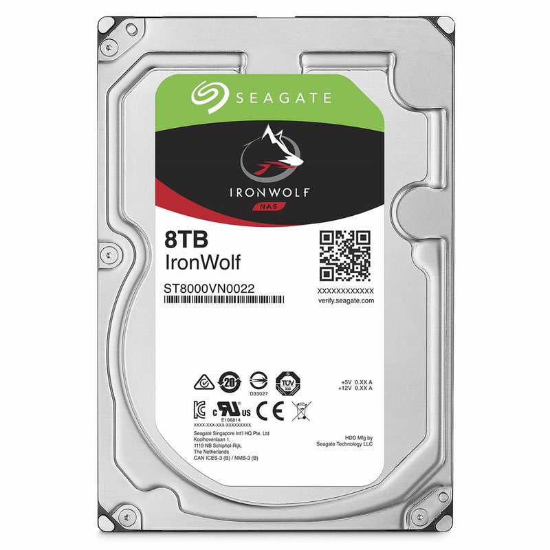 Seagate 8TB IronWolf NAS SATA 6Gb/s NCQ 256MB Cache 3.5-Inch Internal Hard Drive (ST8000VN0022)