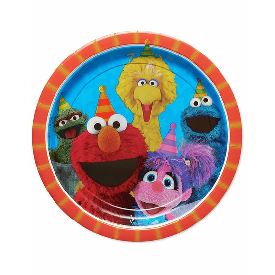American Greetings Sesame Street 9" Round Plate (8 Count)