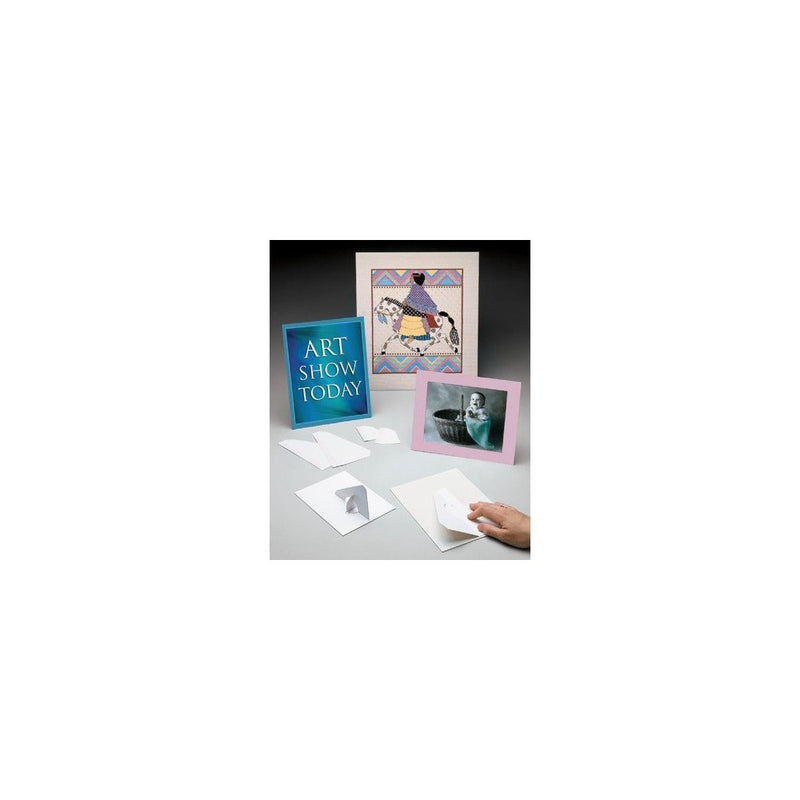 Lineco Self Stick Easel Backs white 12 in. pack of 25