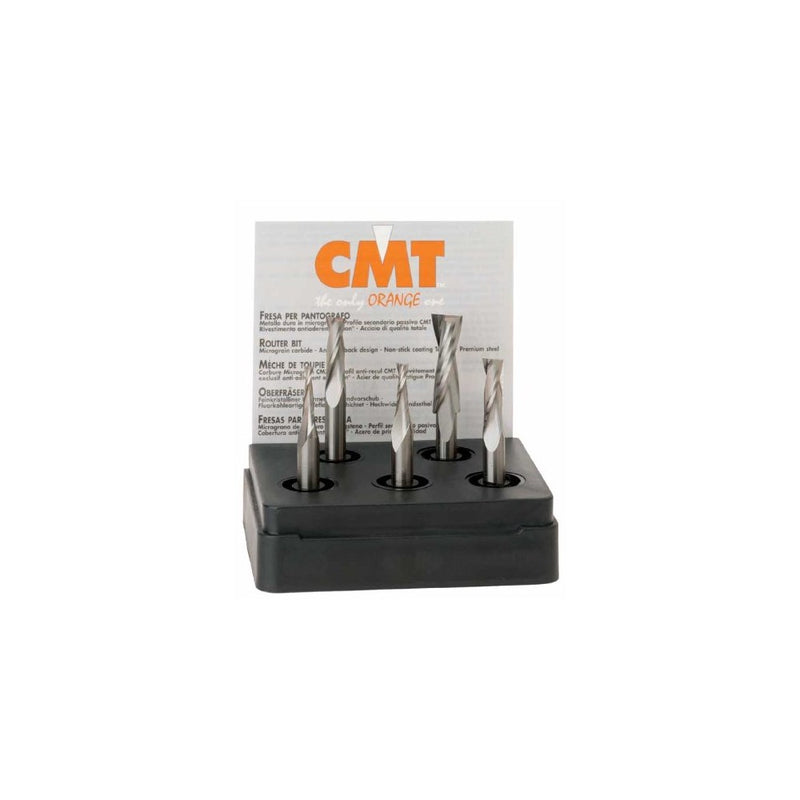 CMT 191.000.02 5-Piece Upcut Spiral Bit Set, 1/2-Inch Shank