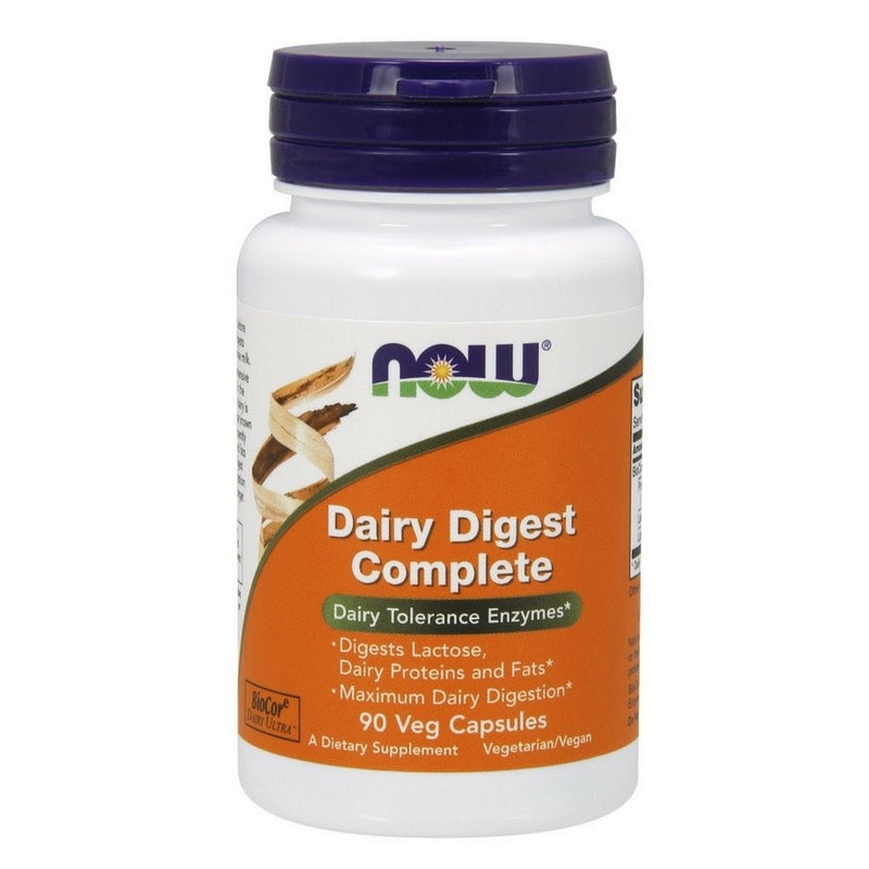 NOW Dairy Digest Complete,90 Veg Capsules