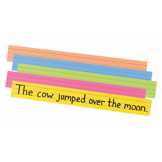 Pacon Sentence Strip Classroom Practice Paper, Assorted Colors (1733)