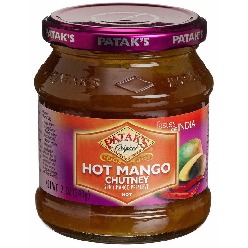 Patak's Hot Mango Chutney, 12-Ounce Glass Jars (Pack of 6)