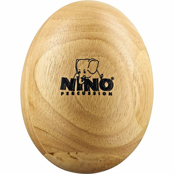 Nino Percussion NINO564 Large Wood Egg Shaker, Natural Finish