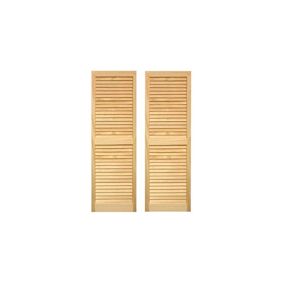 LTL Home Products SHL51 Exterior Window Louvered Shutters, 15" x 51"