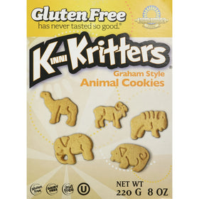 Kinnikinnick Gluten Free Graham Style KinniKritter Animal Cookies - Box /8 oz.