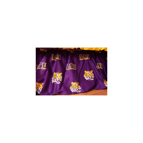 College Covers Louisiana State Tigers Printed Dust Fashions Ruffle, Queen