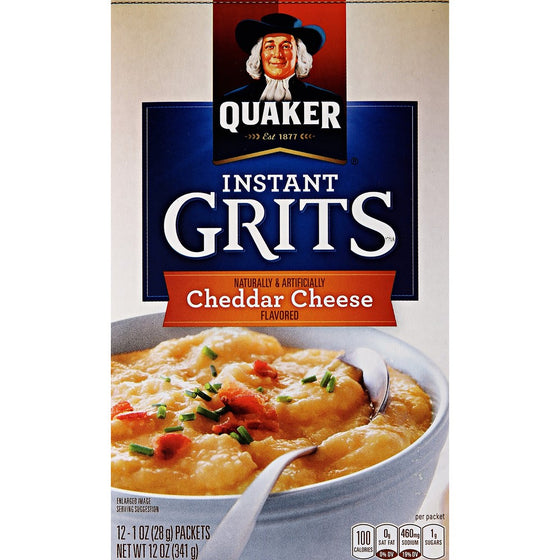 Quaker Instant Grits Cheddar Cheese, 12 ct