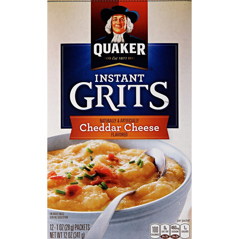 Quaker Instant Grits Cheddar Cheese, 12 ct