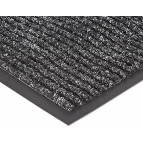 NoTrax 109S0035CH Brush Step Entrance Mat, for Lobbies and Indoor Entranceways, 3' Width x 5' Length x 3/8" Thickness, Charcoal