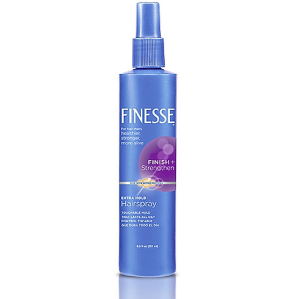 Finesse Finish Strengthen, Extra Hold Hairspray 8.50 oz (Pack of 2)