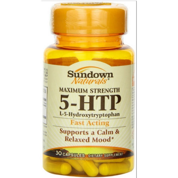 Sundown Naturals Maximum Strength 5-HTP 200 mg, 30 Capsules