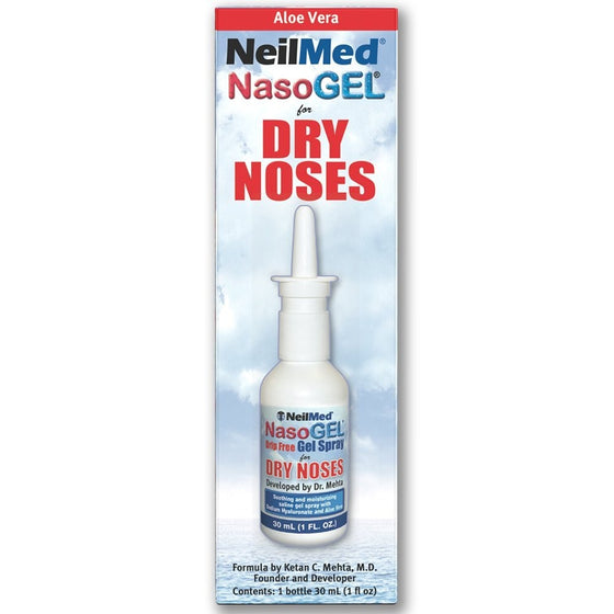 NeilMed Nasogel Drip Free Gel Spray, 1 Fluid Ounce (Pack of 2)