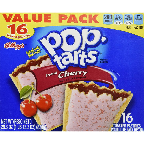 Kellogg's Frosted Cherry Pop-Tarts 16 Count 29.3 OZ