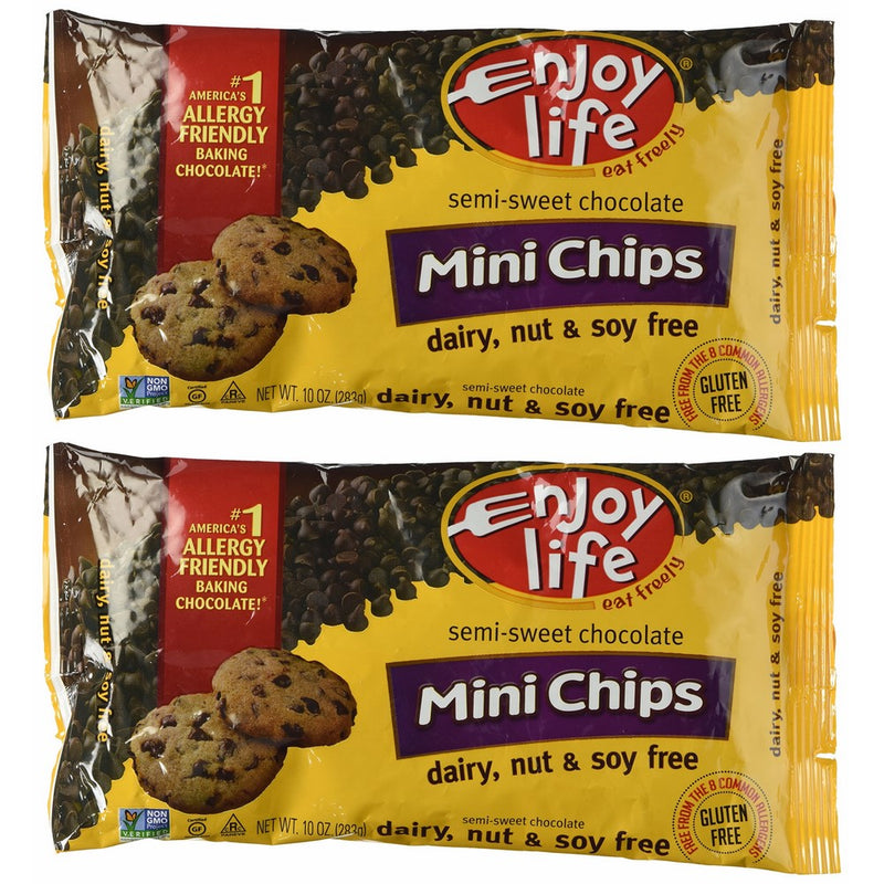 Enjoy Life Semi-sweet Chocolate Mini Chips Pck of 2 (Packaging may vary)