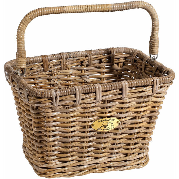 Nantucket Bicycle Basket Co. Tuckernuck Dutch Rectangle Basket w/Hooks