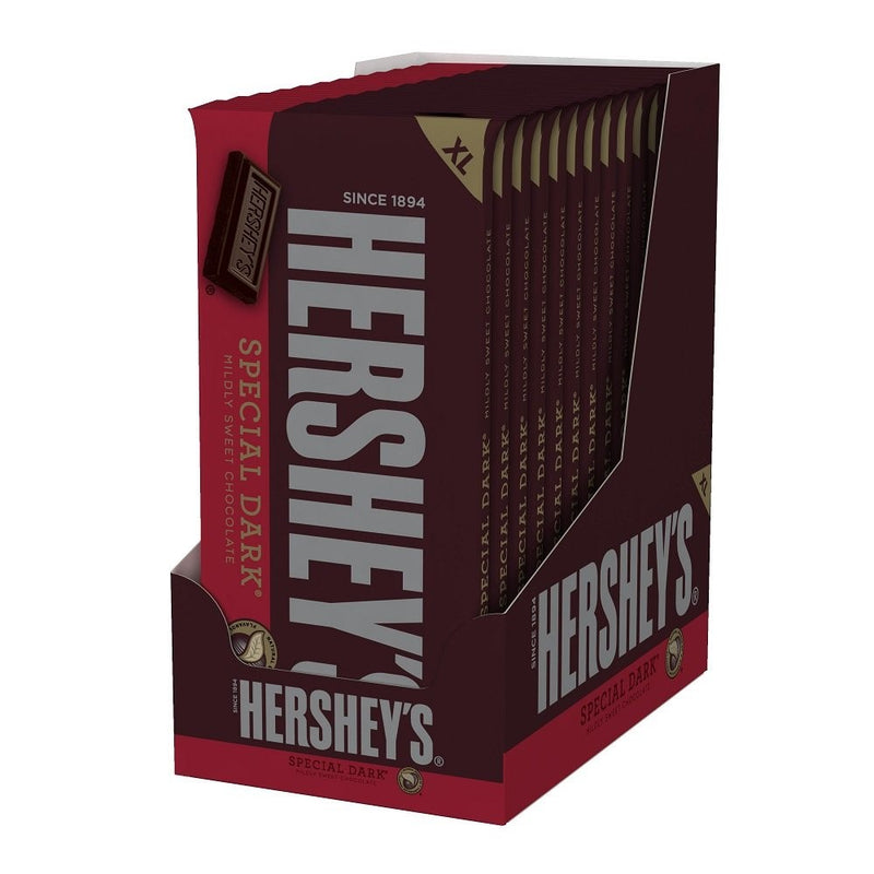 HERSHEY'S Special Dark Chocolate Candy Bars, Extra Large (Pack of 12)
