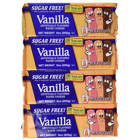 Voortman, Sugar Free, Vanilla Wafers, 9oz Bag (Pack of 4)