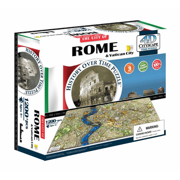 4D Cityscape Rome and Vatican City Time Puzzle