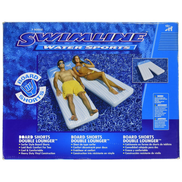 Swimline Board Shorts Double Mat Pool Float