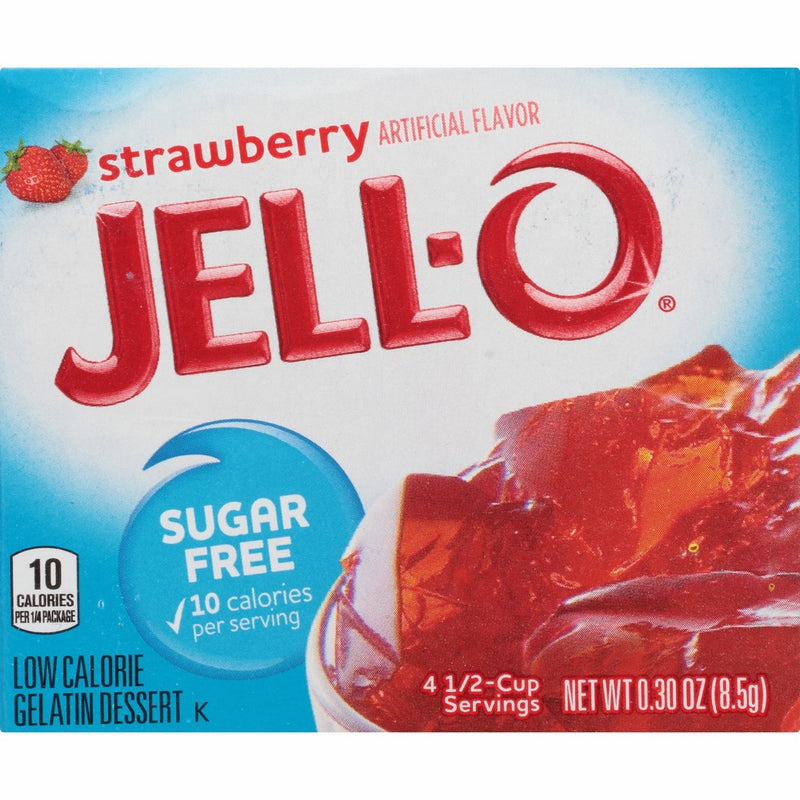 Jell-O Sugar-Free Gelatin Dessert, Strawberry, 0.30-Ounce Boxes (Pack of 6)