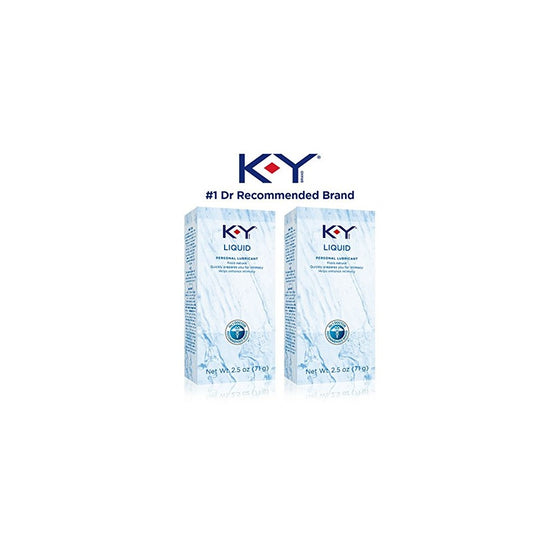 K-Y Liquid Personal Lubricant Natural Feeling Liquid, 2.5 Ounce, 2 Count