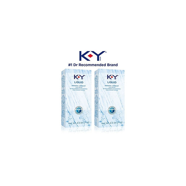 K-Y Liquid Personal Lubricant Natural Feeling Liquid, 2.5 Ounce, 2 Count