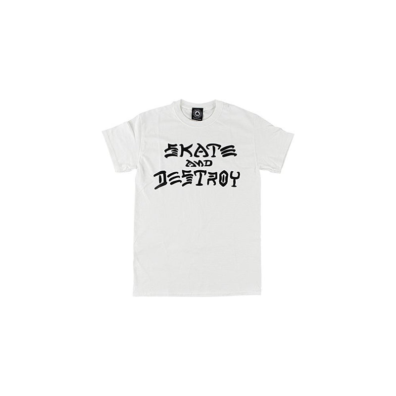 Thrasher Magazine Skate and Destroy White Men's Short Sleeve T-Shirt - Large