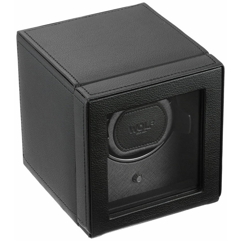 WOLF Unisex 461103 Wolf Cub Single Black Analog Display Watch Winder with Cover