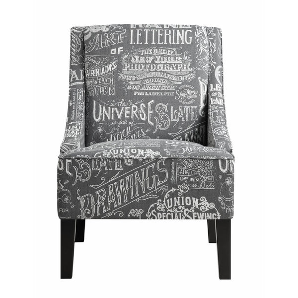 Pulaski Upholstered Arm Chair in Chalkboard Shadow, Medium, Multicolor