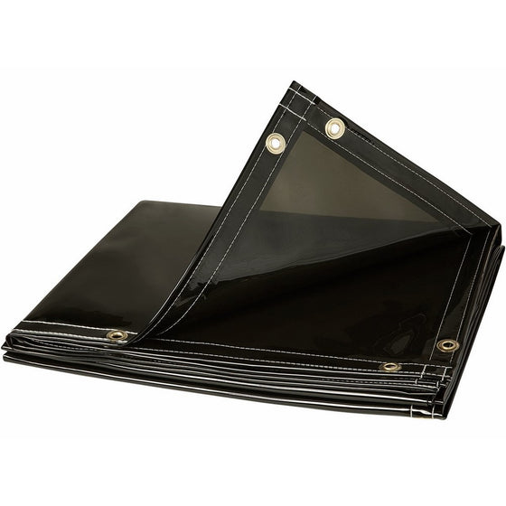 Steiner 332-6X6 Arcview 14 Mil Flame Retardant Tinted Transparent Vinyl Welding Curtain, Smoke Gray, 6' x 6'