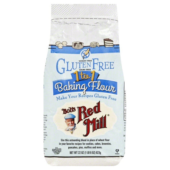 Bobs Red Mill Gluten Free 1 to 1 Baking Flour 22.0 OZ(Pack of 12)