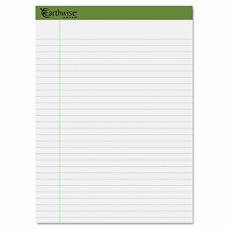 Earthwise by Ampad 40102 Recycled Writing Pad, 8 1/2 x 11 3/4, WE, 40 Sheets (Pack of 4)