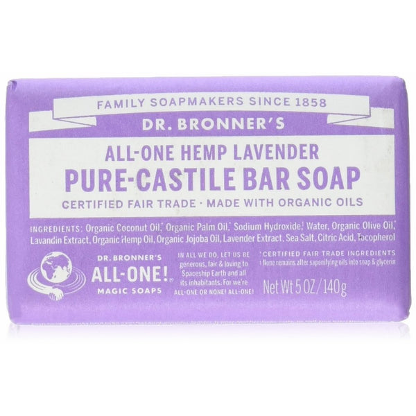 Dr. Bronner's Pure-Castile Bar Soap - Lavender (5 Oz)