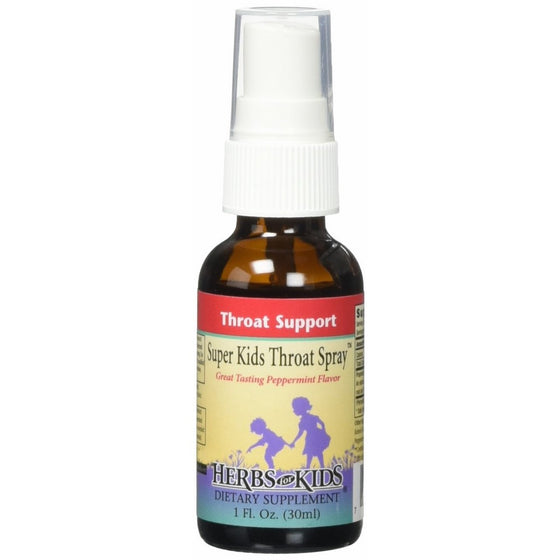 Herbs for Kids Super Kids Throat Spray, 1 Ounce