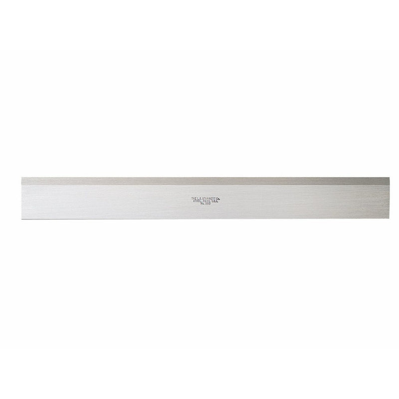 Starrett 385-12 Steel Straight Edge With Bevel, 12" Length, 1-13/32" Width, 11/64" Thickness