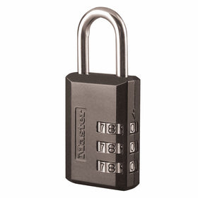 Master Lock Padlock, Set Your Own Combination Luggage Lock, 1-3/16 in. Wide, 647D