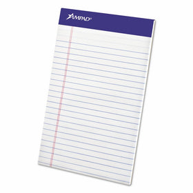 Ampad 20-304 Medium Rule Writing Pads, Red Margin, 5x8 Inches, Canary, 50 Sheets (Pack of 12)
