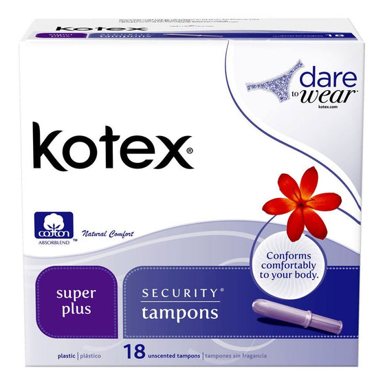 Kotex Secure Tmp Super Size 18ct