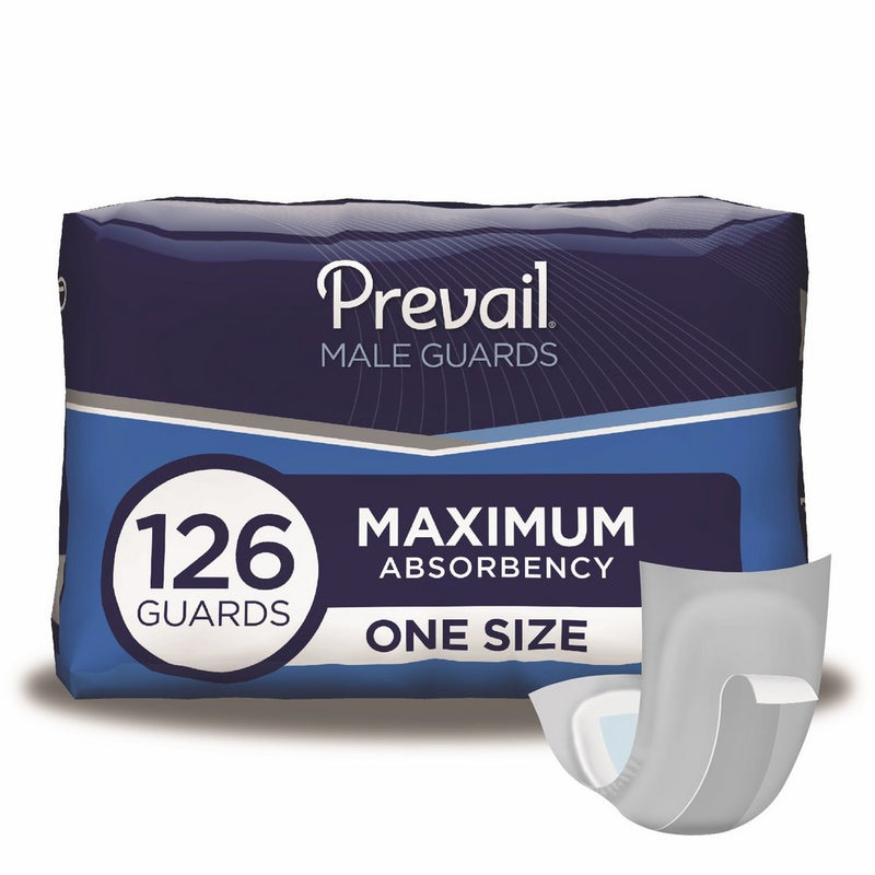 Prevail Maximum Absorbency Incontinence Male Guards, One Size, 14-Count (Pack of 9)