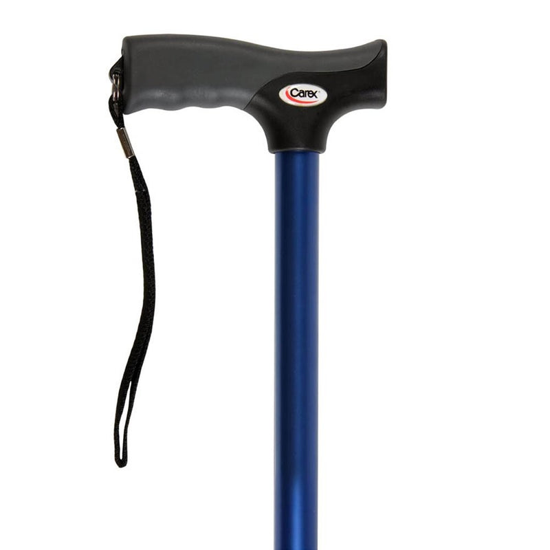 Carex Soft Grip Cane, Metallic Blue