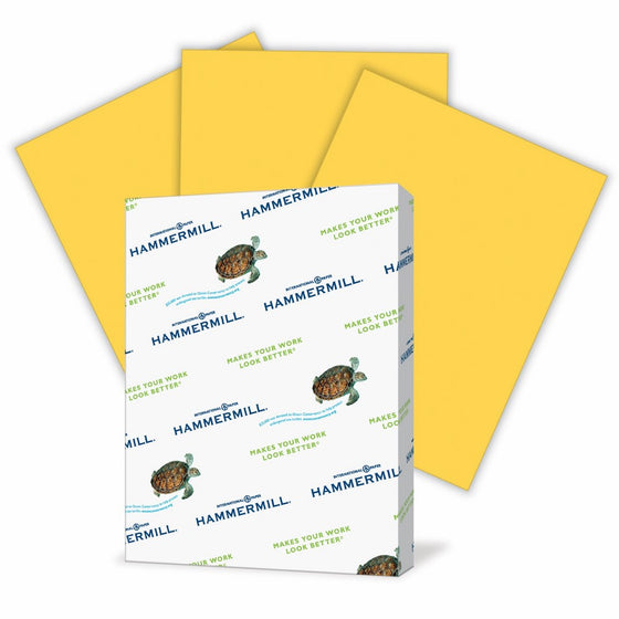 Hammermill Paper, Colors Goldenrod, 20lb, 8.5x11, Letter, 500 Sheets / 1 Ream, (103168R), Made In The USA