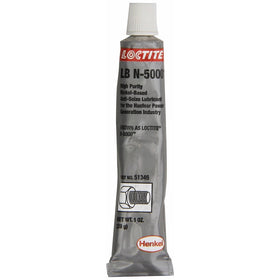 Loctite 51346 Silver LB N-5000 High-Purity Anti-Seize Lubricant, -20 Degree F Lower Temperature Rating to 2400 Degree F Upper Temperature Rating, 1 fl. oz. Tube