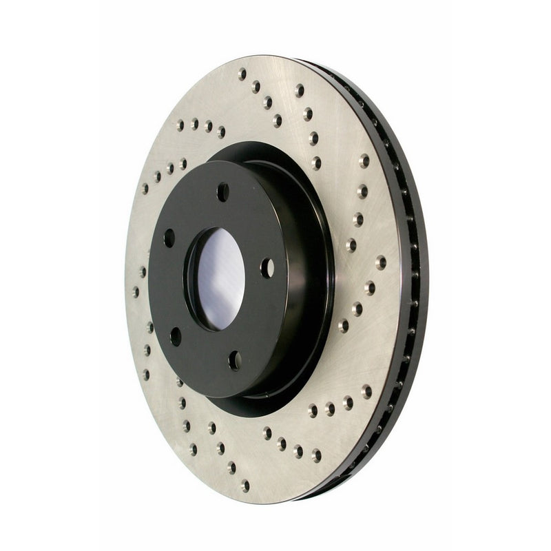 StopTech 128.34101L Sport Cross Drilled Brake Rotor (Front Left), 1 Pack
