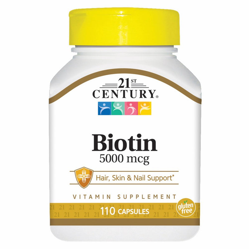 21st Century Biotin 5000 mcg Capsules, 110 Count