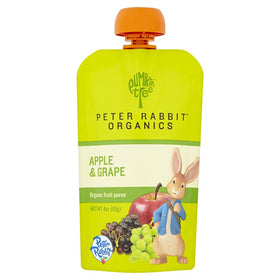 Pumpkin Tree Peter Rabbit Organics, Organic Apple and Grape 100% Pure Fruit Snack, 4-Ounce Pouches (Pack of 10)