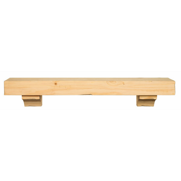 Pearl Mantels 412-60 Shenandoah Pine Fireplace Mantel Shelf, 60-Inch, Unfinished