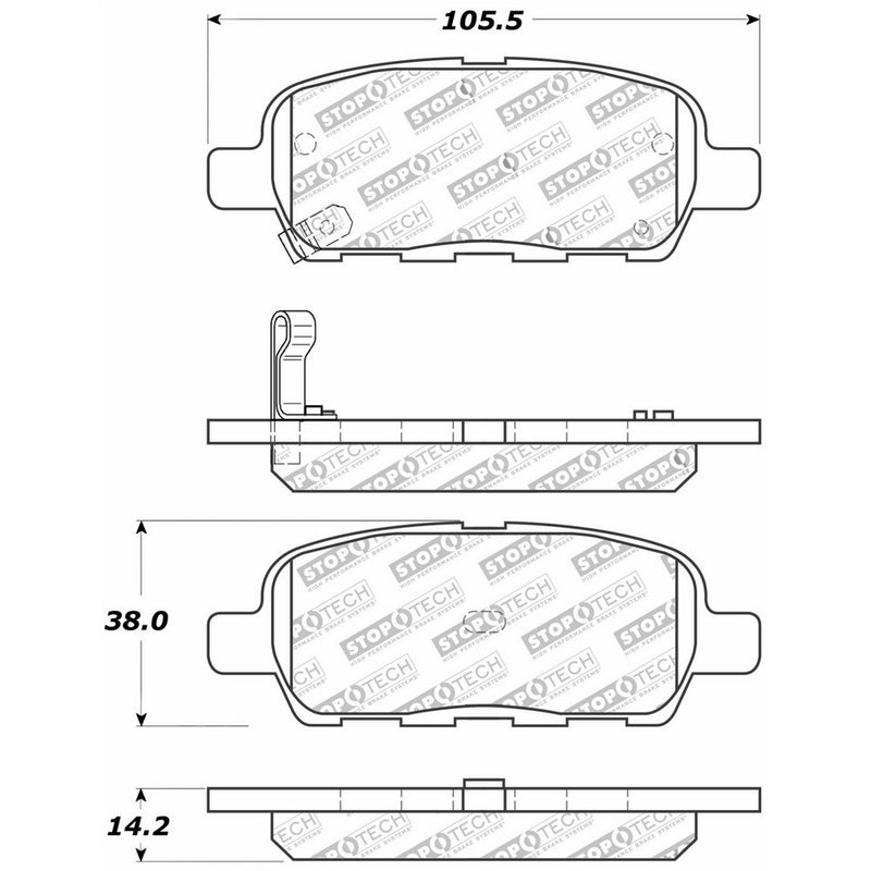 StopTech 309.09050 Street Performance Rear Brake Pad